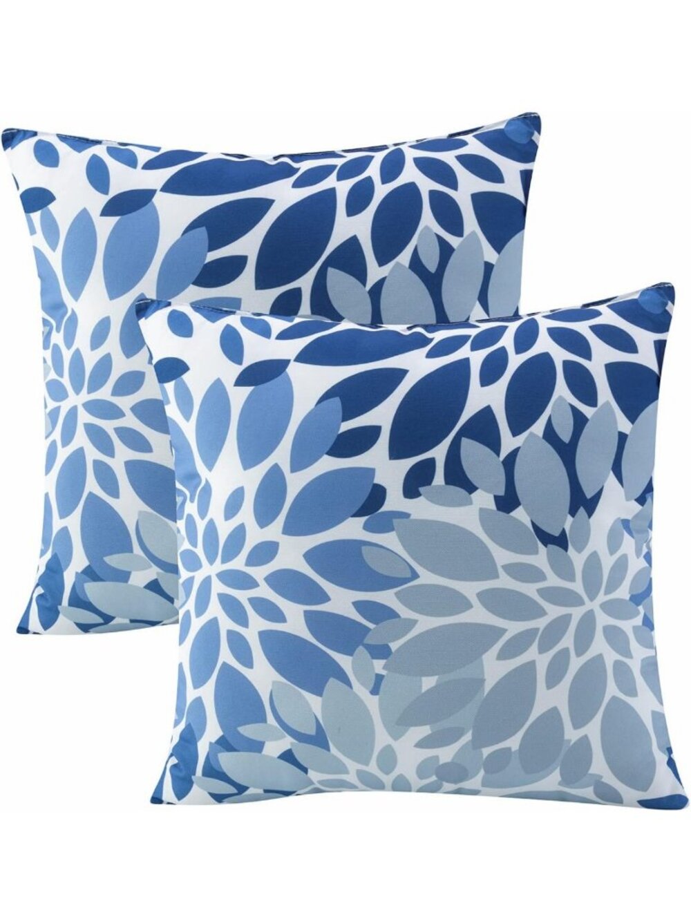 Set of 2 Decorative Throw Pillows, 18x18 Inches, Indoor/Outdoor Cushion Inserts